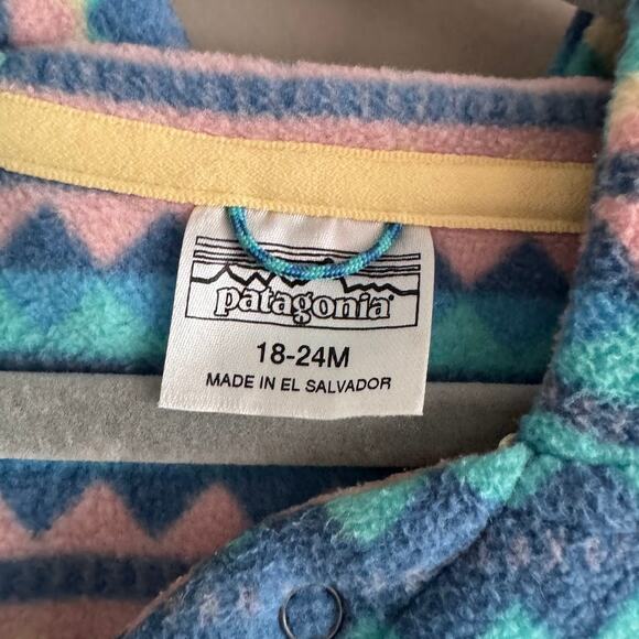 Patagonia Infant Micro D Fleece One Piece Baby Bunting 18-24 Months Aztec 60175 - Picture 4 of 10